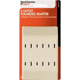 15A Ivory Polarized 6-Outlet Tap For Discount