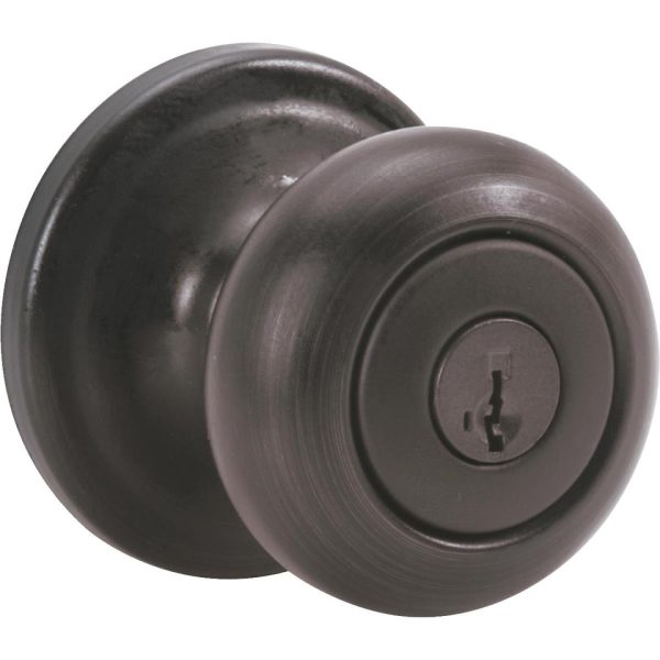 Kwikset Signature Series Venetian Bronze Juno Entry Door Knob with SmartKey Supply