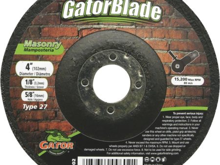 Gator Blade Type 27 4 In. x 1 8 In. x 5 8 In. Masonry Cut-Off Wheel Fashion