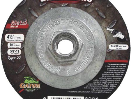 Gator Blade Type 27 4-1 2 In. x 1 4 In. x 5 8 In.-11 Metal Cut-Off Wheel Online Sale