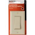 Ivory Single-Pole Premium Decorator Lighted Switch Supply