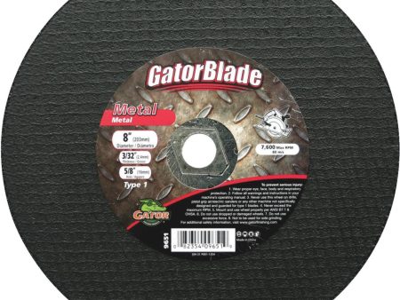 Gator Blade Type 1 8 In. x 3 32 In. x 5 8 In. Metal Cut-Off Wheel Online Sale