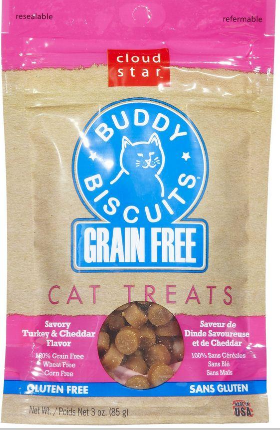 Cloud Star Buddy Biscuits Grain Free Turkey and Cheddar Cat Treats For Cheap