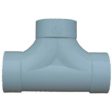 PVC Pipe Cleanout Tee, Two-Way, Hub x Hub x Hub, 4-In. Online