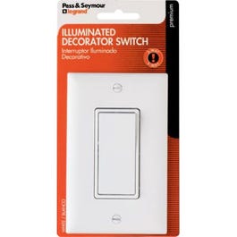 3-Way Premium Decorator Lighted Quiet Switch, White Online Hot Sale