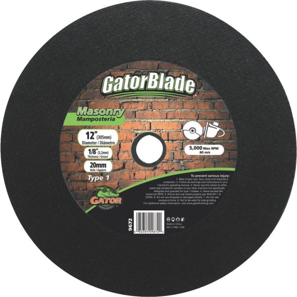 Gator Blade Type 1 12 In. x 1 8 In. x 20 mm Masonry Cut-Off Wheel Fashion