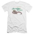 TOOTSIE ROLL : JUNIOR MINTS LOGO PREMIUM CANVAS ADULT SLIM FIT T-SHIRT 30\1 WHITE LG Online