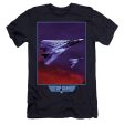 TOP GUN : CLOUDS  PREMIUM CANVAS ADULT SLIM FIT T-SHIRT 30\1 Navy MD Online Hot Sale