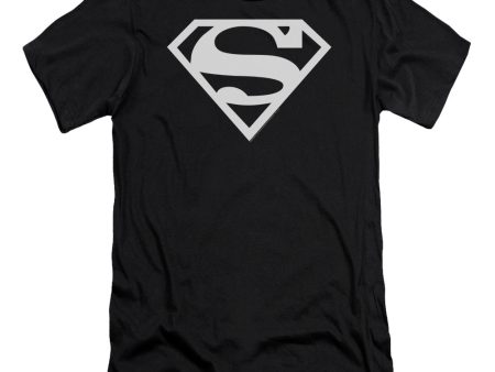 SUPERMAN : LOGO PREMIUM CANVAS ADULT SLIM FIT T-SHIRT 30\1 BLACK 2X Discount