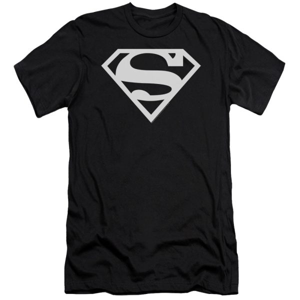 SUPERMAN : LOGO PREMIUM CANVAS ADULT SLIM FIT T-SHIRT 30\1 BLACK 2X Discount