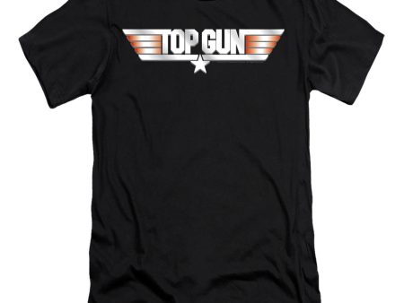 TOP GUN : LOGO PREMIUM CANVAS ADULT SLIM FIT T-SHIRT 30\1 BLACK SM For Sale