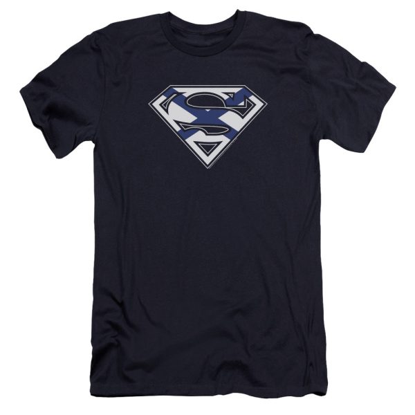 SUPERMAN : SCOTTISH SHIELD PREMIUM CANVAS ADULT SLIM FIT T-SHIRT 30\1 NAVY MD Online Sale