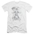 SUPERMAN : SUPER SKETCH PREMIUM CANVAS ADULT SLIM FIT T-SHIRT 30\1 WHITE MD Hot on Sale