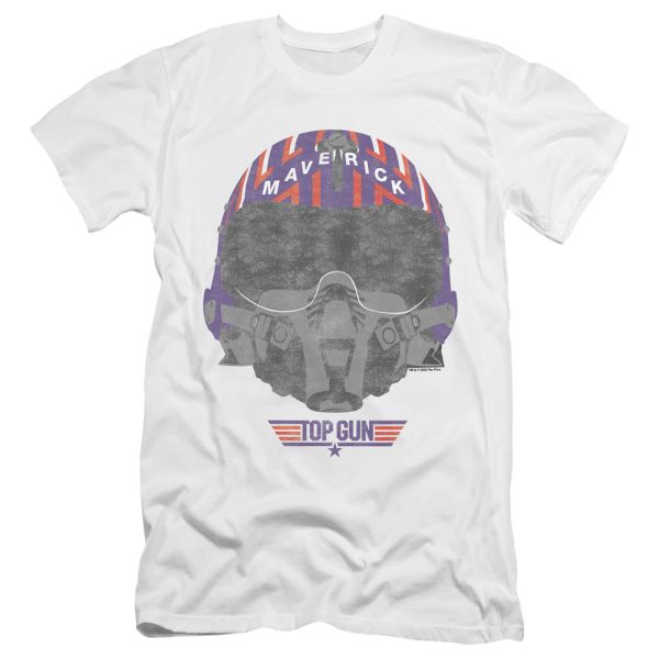 TOP GUN : HELMET PREMIUM CANVAS ADULT SLIM FIT T-SHIRT 30\1 White LG For Discount