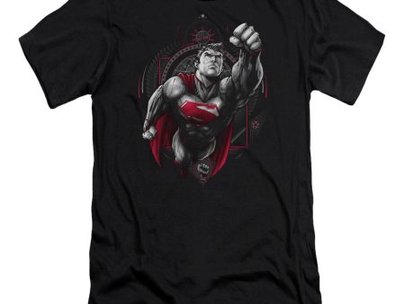 SUPERMAN : PROPAGANDA SUPERMAN PREMIUM CANVAS ADULT SLIM FIT T-SHIRT 30\1 BLACK 2X Online Sale