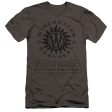 SUPERNATURAL : WINCHESTER ANTI POSSESSION  PREMIUM CANVAS ADULT SLIM FIT T-SHIRT 30\1 Charcoal MD Online