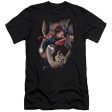 SUPERMAN : ORBIT PREMIUM CANVAS ADULT SLIM FIT T-SHIRT 30\1 BLACK SM Sale