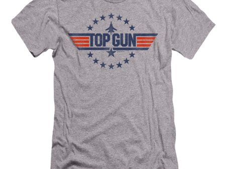 TOP GUN : STAR LOGO PREMIUM CANVAS ADULT SLIM FIT T-SHIRT 30\1 ATHLETIC HEATHER XL For Discount