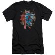 SUPERMAN : ROCK BREAKER PREMIUM CANVAS ADULT SLIM FIT T-SHIRT 30\1 BLACK 2X Cheap