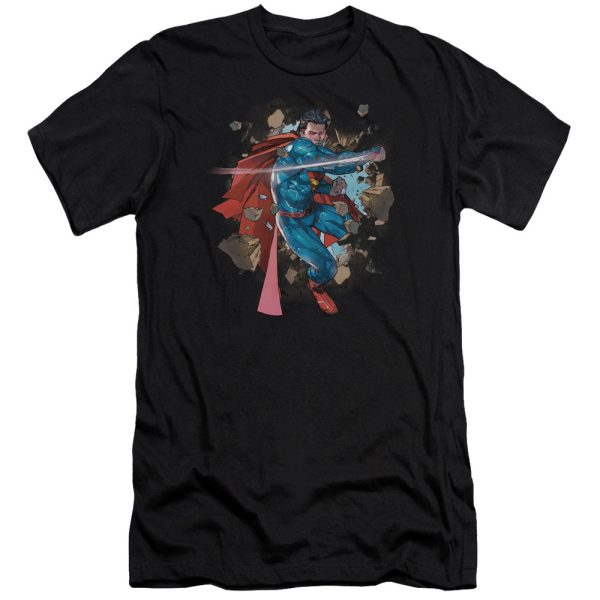 SUPERMAN : ROCK BREAKER PREMIUM CANVAS ADULT SLIM FIT T-SHIRT 30\1 BLACK 2X Cheap