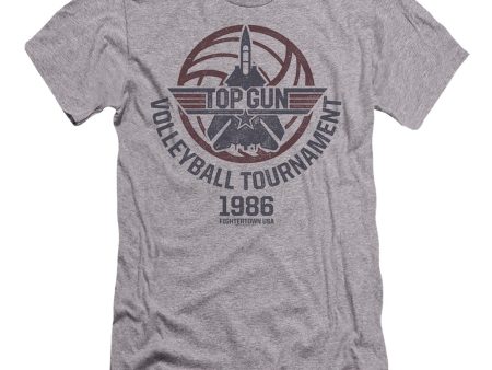 TOP GUN : VOLLEYBALL GREY PREMIUM CANVAS ADULT SLIM FIT T-SHIRT 30\1 Athletic Heather XL For Discount