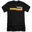 TONKA : TONKA STRIPE  PREMIUM CANVAS ADULT SLIM FIT T-SHIRT 30\1 Black SM For Sale