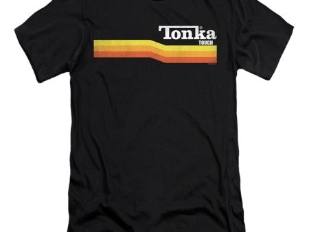 TONKA : TONKA STRIPE  PREMIUM CANVAS ADULT SLIM FIT T-SHIRT 30\1 Black SM For Sale