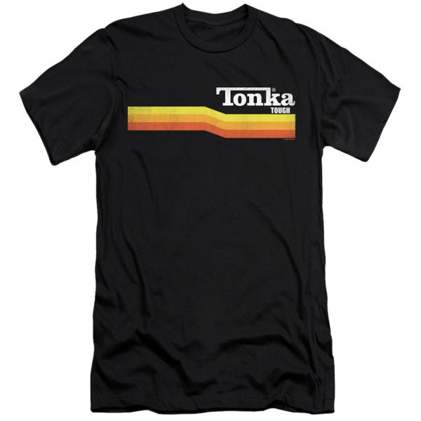 TONKA : TONKA STRIPE  PREMIUM CANVAS ADULT SLIM FIT T-SHIRT 30\1 Black SM For Sale