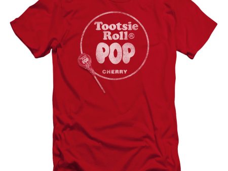 TOOTSIE ROLL : TOOTSIE ROLL POP LOGO PREMIUM CANVAS ADULT SLIM FIT T-SHIRT 30\1 RED LG on Sale