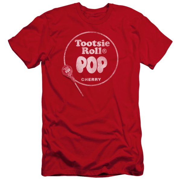 TOOTSIE ROLL : TOOTSIE ROLL POP LOGO PREMIUM CANVAS ADULT SLIM FIT T-SHIRT 30\1 RED LG on Sale