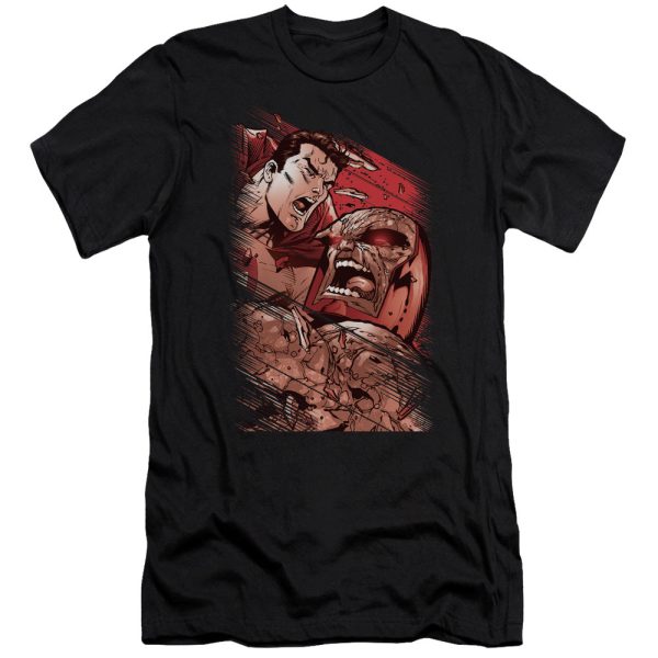 SUPERMAN : SUPES VS DARKSEID PREMIUM CANVAS ADULT SLIM FIT T-SHIRT 30\1 BLACK XL on Sale