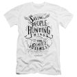 SUPERNATURAL : FAMILY BUSINESS  PREMIUM CANVAS ADULT SLIM FIT T-SHIRT 30\1 White SM For Discount