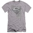 SUPERMAN : RIVETED METAL PREMIUM CANVAS ADULT SLIM FIT T-SHIRT 30\1 ATHLETIC HEATHER SM For Cheap