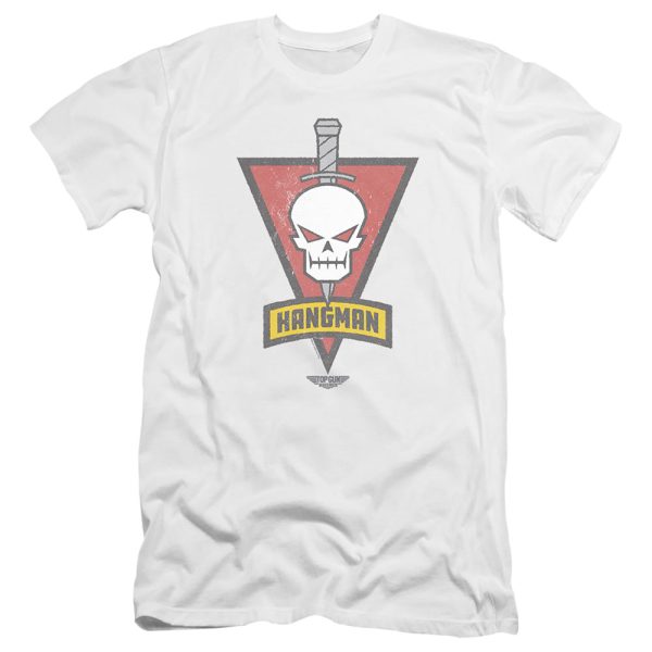 TOP GUN : MAVERICK : HANGMAN CALL SIGN  PREMIUM CANVAS ADULT SLIM FIT T-SHIRT 30\1 White LG Online Hot Sale