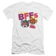 TOM AND JERRY MOVIE : BFFS  PREMIUM CANVAS ADULT SLIM FIT T-SHIRT 30\1 White XL Sale