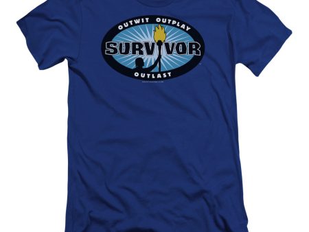 SURVIVOR : BLUE BURST PREMIUM CANVAS ADULT SLIM FIT T-SHIRT 30\1 ROYAL BLUE XL Discount