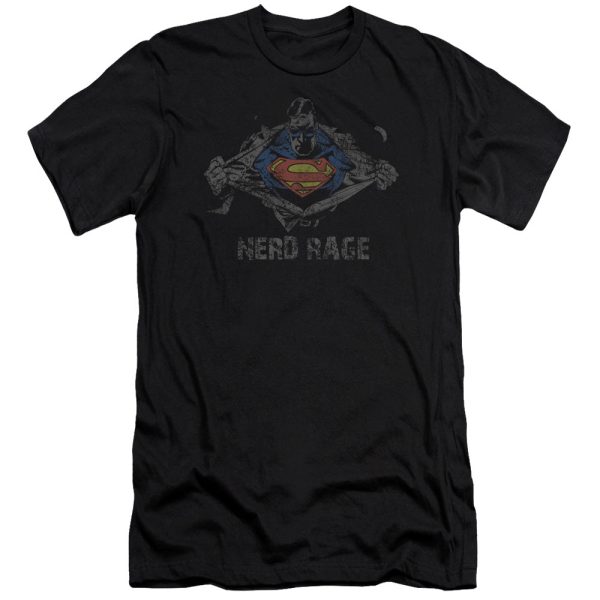 SUPERMAN : NERD RAGE PREMIUM CANVAS ADULT SLIM FIT T-SHIRT 30\1 BLACK XL For Discount