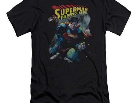 SUPERMAN : THROUGH THE RUBBLE PREMIUM CANVAS ADULT SLIM FIT T-SHIRT 30\1 BLACK 2X Sale