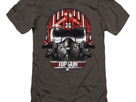 TOP GUN : GOOSE HELMET PREMIUM CANVAS ADULT SLIM FIT T-SHIRT 30\1 CHARCOAL LG Cheap