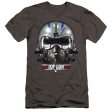 TOP GUN : ICEMAN HELMET PREMIUM CANVAS ADULT SLIM FIT T-SHIRT 30\1 CHARCOAL 2X For Sale