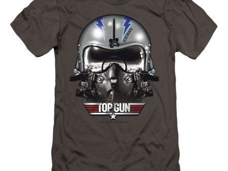 TOP GUN : ICEMAN HELMET PREMIUM CANVAS ADULT SLIM FIT T-SHIRT 30\1 CHARCOAL 2X For Sale