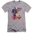 SUPERMAN : TRUTH JUSTICE PREMIUM CANVAS ADULT SLIM FIT T-SHIRT 30\1 ATHLETIC HEATHER SM Online now