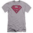 SUPERMAN : RED AND BLACK SHIELD PREMIUM CANVAS ADULT SLIM FIT T-SHIRT 30\1 ATHLETIC HEATHER XL Supply