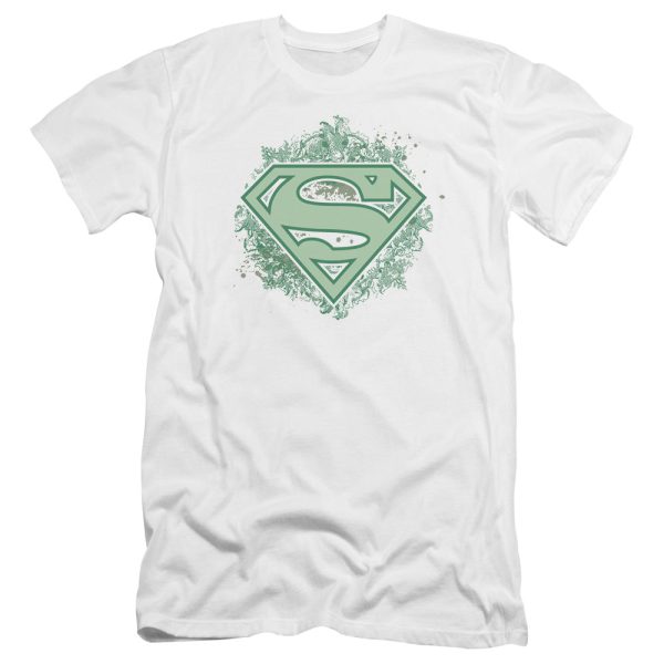 SUPERMAN : ORNATE SHIELD PREMIUM CANVAS ADULT SLIM FIT T-SHIRT 30\1 WHITE MD Online Sale