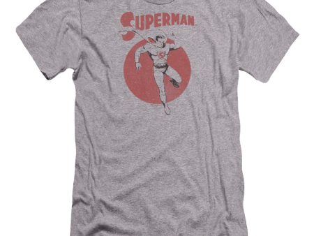 SUPERMAN : VINTAGE SPHERE PREMIUM CANVAS ADULT SLIM FIT T-SHIRT 30\1 Athletic Heather XL Supply