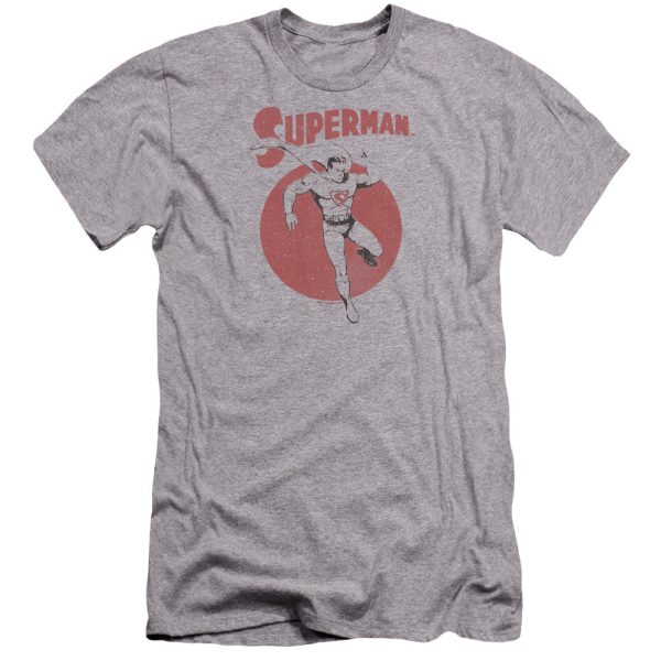 SUPERMAN : VINTAGE SPHERE PREMIUM CANVAS ADULT SLIM FIT T-SHIRT 30\1 Athletic Heather XL Supply