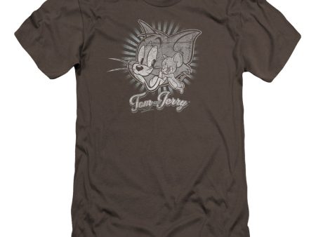 TOM AND JERRY : CLASSIC PALS PREMIUM CANVAS ADULT SLIM FIT T-SHIRT 30\1 Charcoal 2X Online