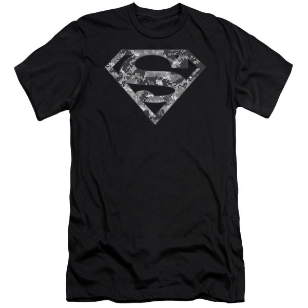 SUPERMAN : URBAN CAMO SHIELD PREMIUM CANVAS ADULT SLIM FIT T-SHIRT 30\1 BLACK XL Hot on Sale