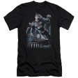 SUPERMAN : NIGHT FIGHT PREMIUM CANVAS ADULT SLIM FIT T-SHIRT 30\1 BLACK XL Fashion