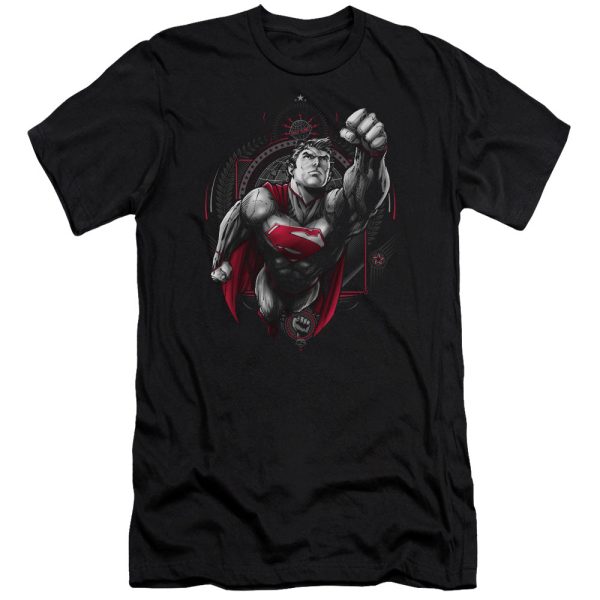 SUPERMAN : PROPAGANDA SUPERMAN PREMIUM CANVAS ADULT SLIM FIT T-SHIRT 30\1 BLACK XL Online now